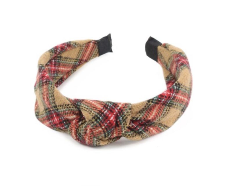 Tartan Knotted Headband Set