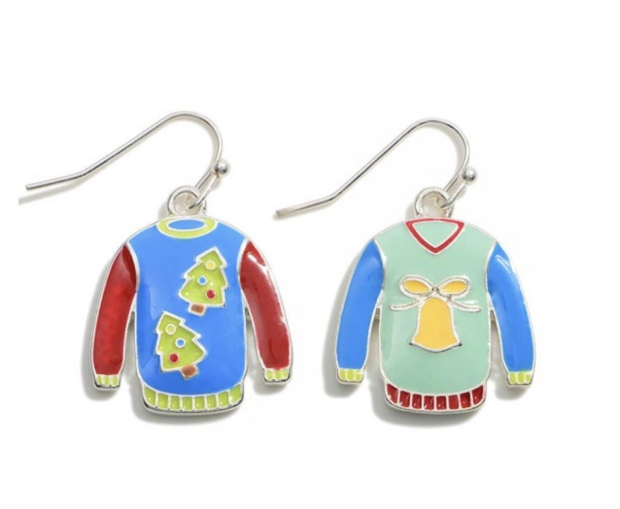 Multi-Christmas Sweater Drop Earrings