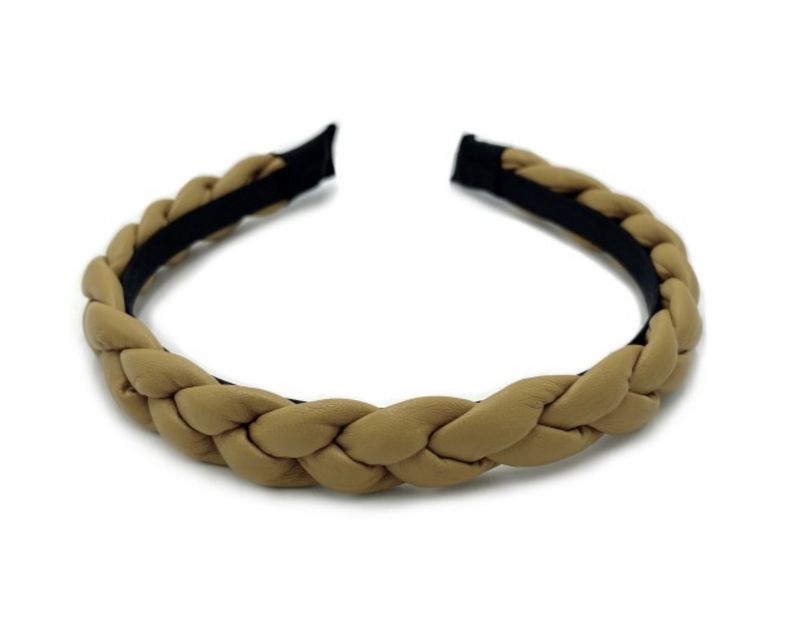 Single Braided Leather Headband