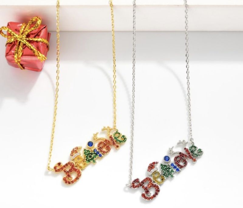 &quot;Believe&quot; Pendant Cubic Zirconia Necklace