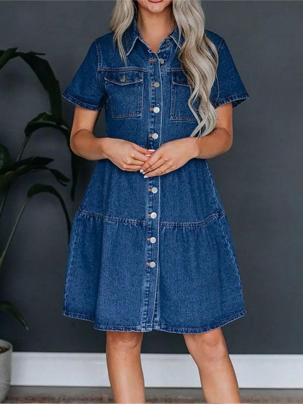 Denim Dress w/Pockets