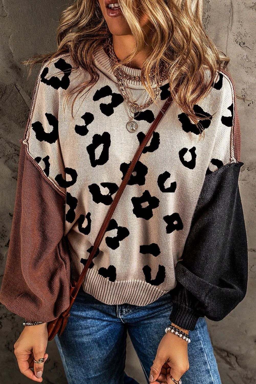 Leopard Sweater, Size: S