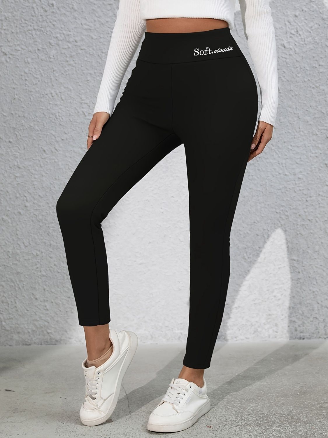 Black High Waist Legging, Size: S