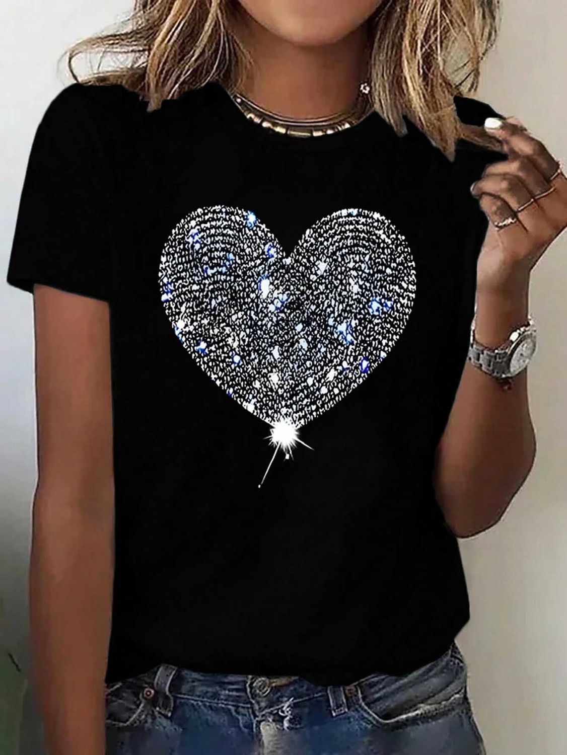 Black Heart T-Shirt, Size: S