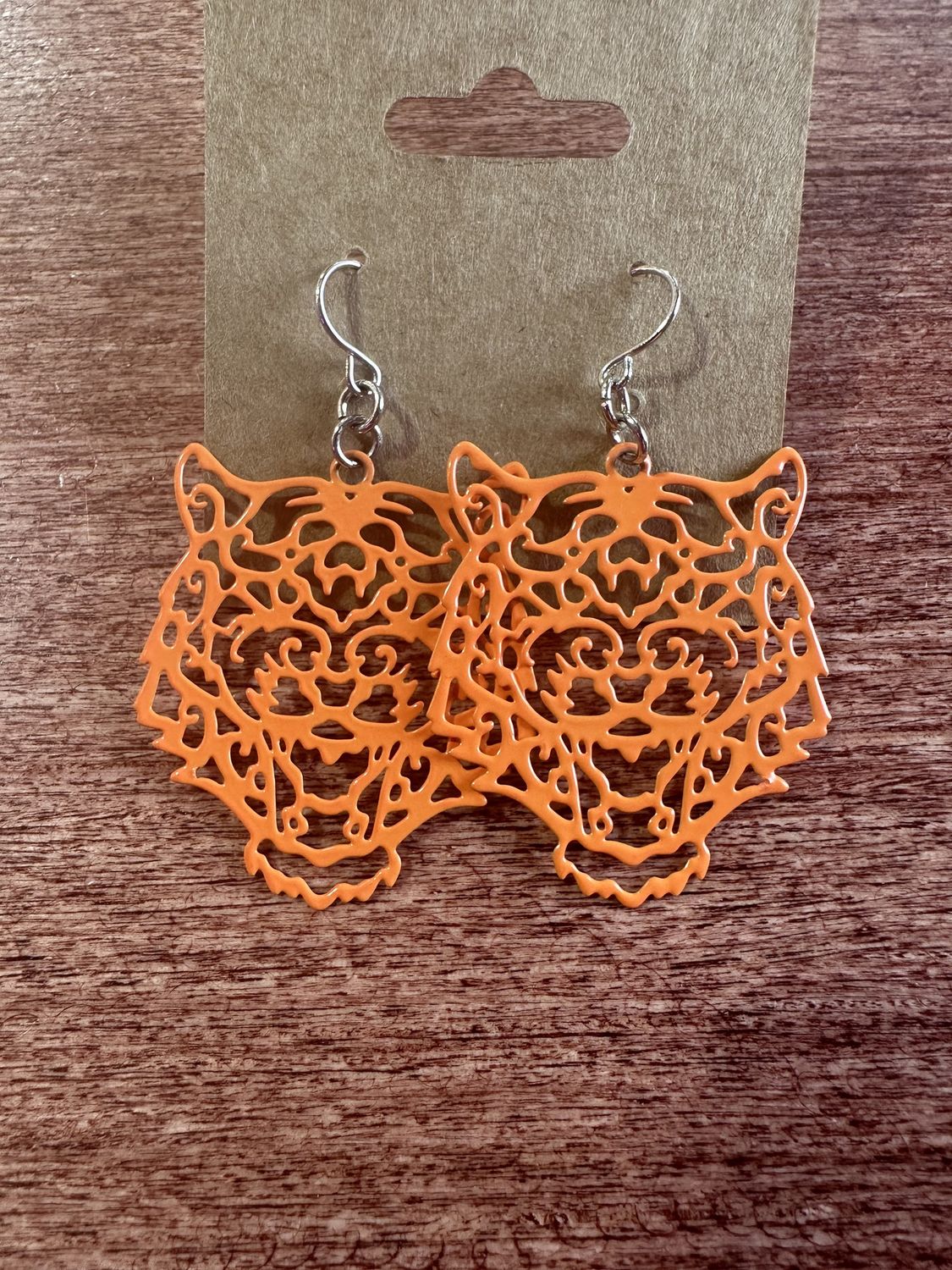 Orange Tiger Earrings