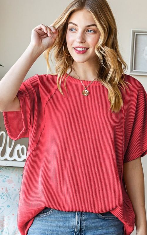 Solid Urban Ribbed Top
