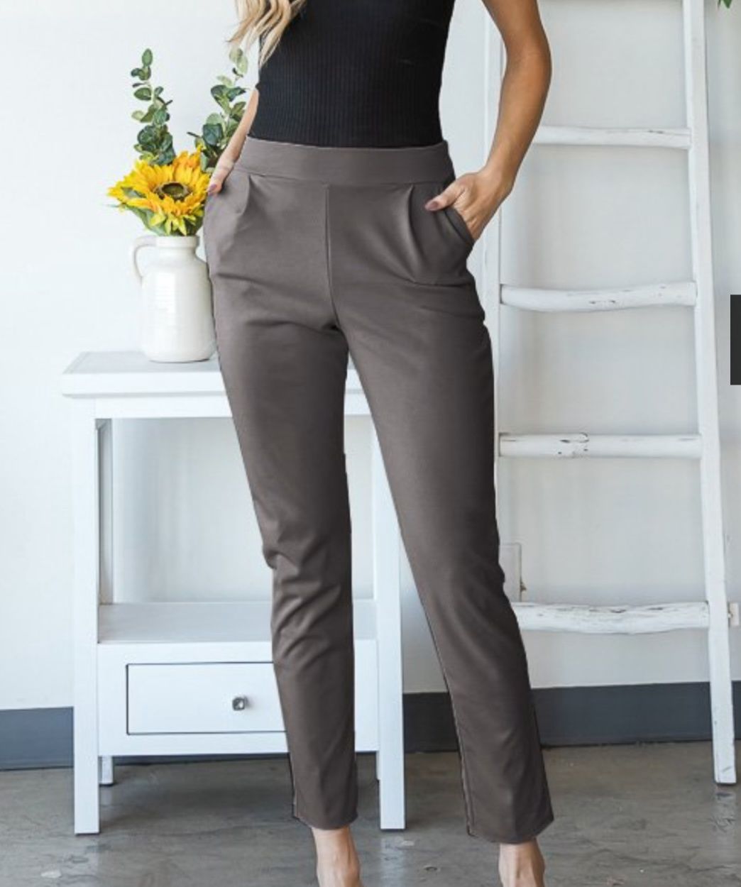 Solid Fit Pants, Size: S, Colour: Charcoal