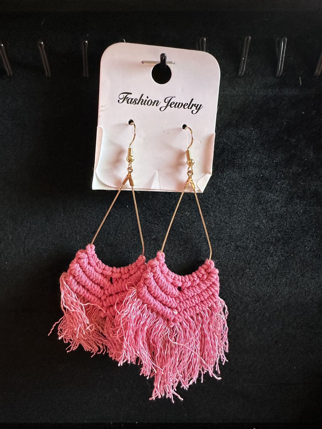 Boho Earrings, Colour: Pink