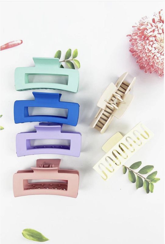 Pastel Rectangle Hair Claw