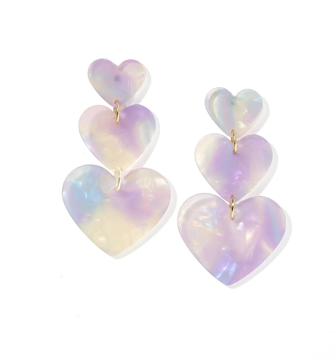 Lavender Skies Heart Earrings