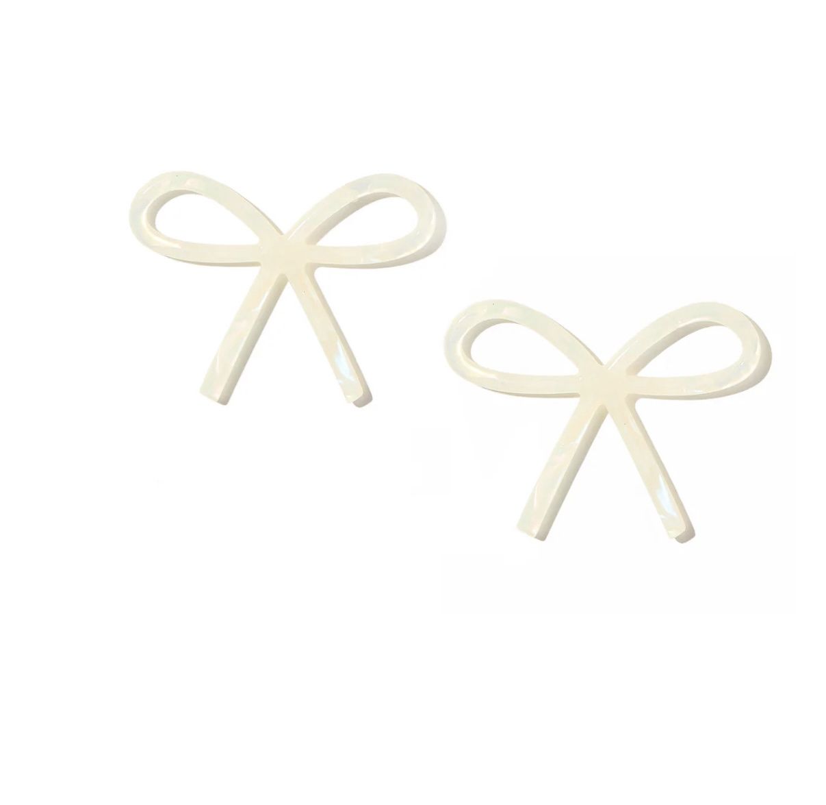 Iridescent Bow Earrings