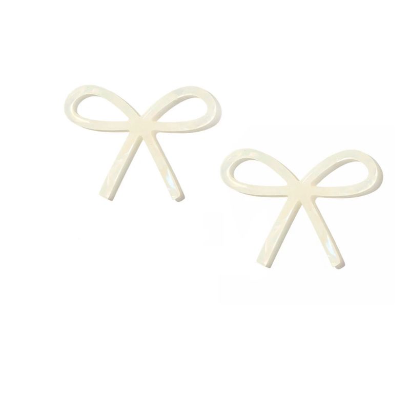 Iridescent Bow Earrings