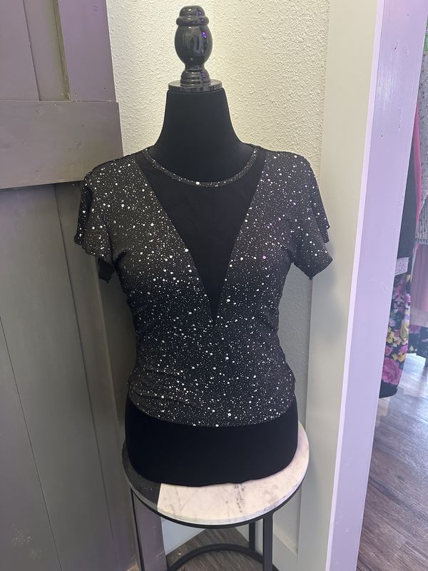 Black Ruffle Sleeve  Top