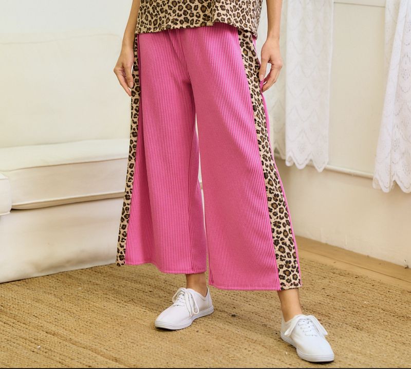 Fuchsia Leopard Bottoms