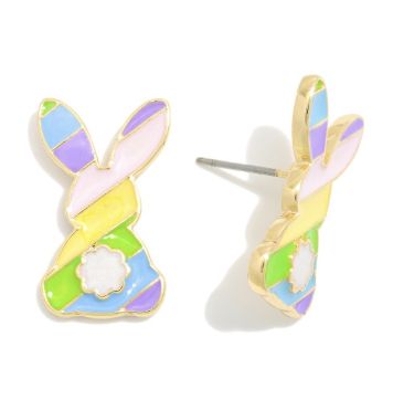 Backward Easter Bunny Post Drop Earrings