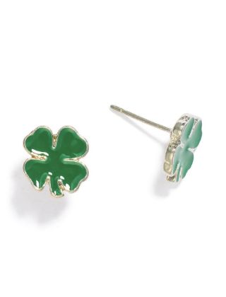St. Patrick&#39;s Day Clover Stud Earrings