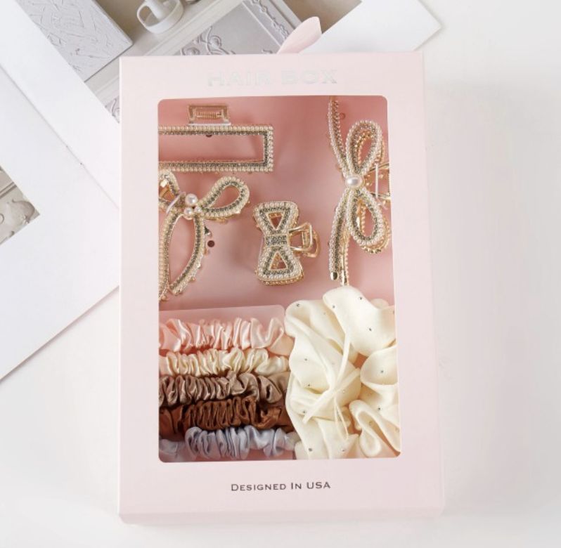 Pearl &amp; Rhinestone Theme Hair Accessory Box