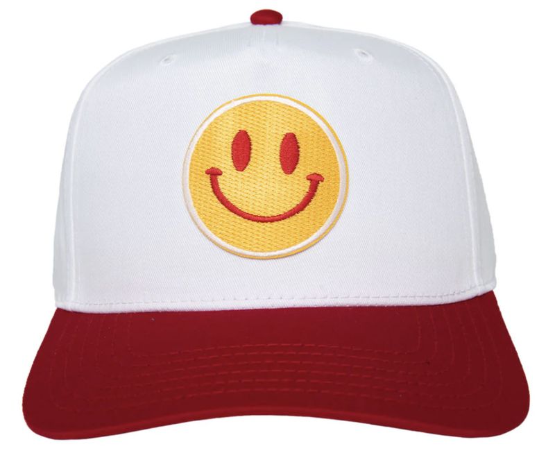 Happy Face Two Toned Vintage Hat