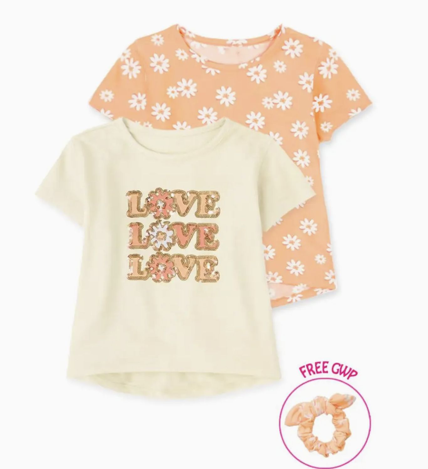 Beige 2PK Tops, Size: 6/7