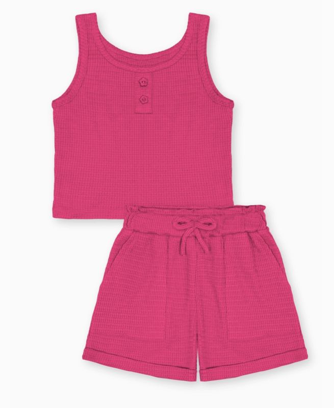Waffle Knit Top &amp; Short Set