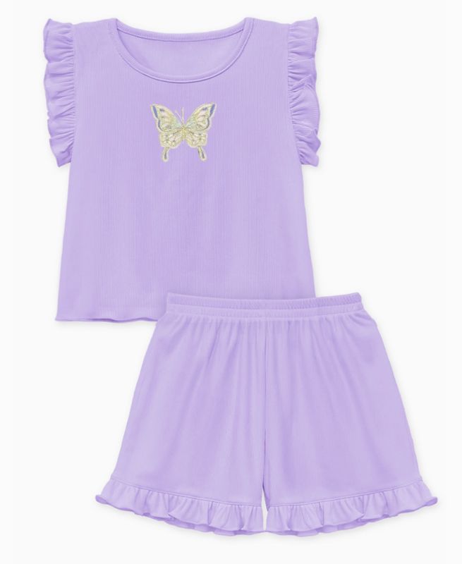 Butterfly Ribbed Top &amp; Short Set