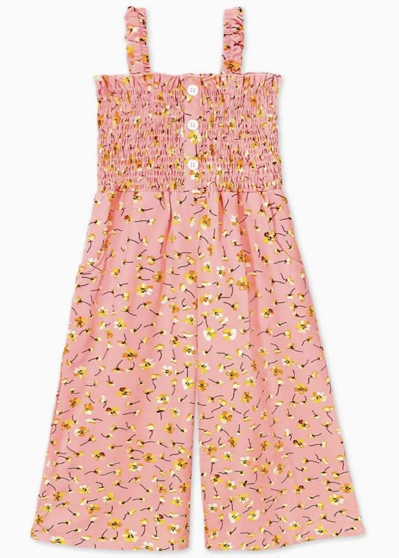 Coral Floral Romper