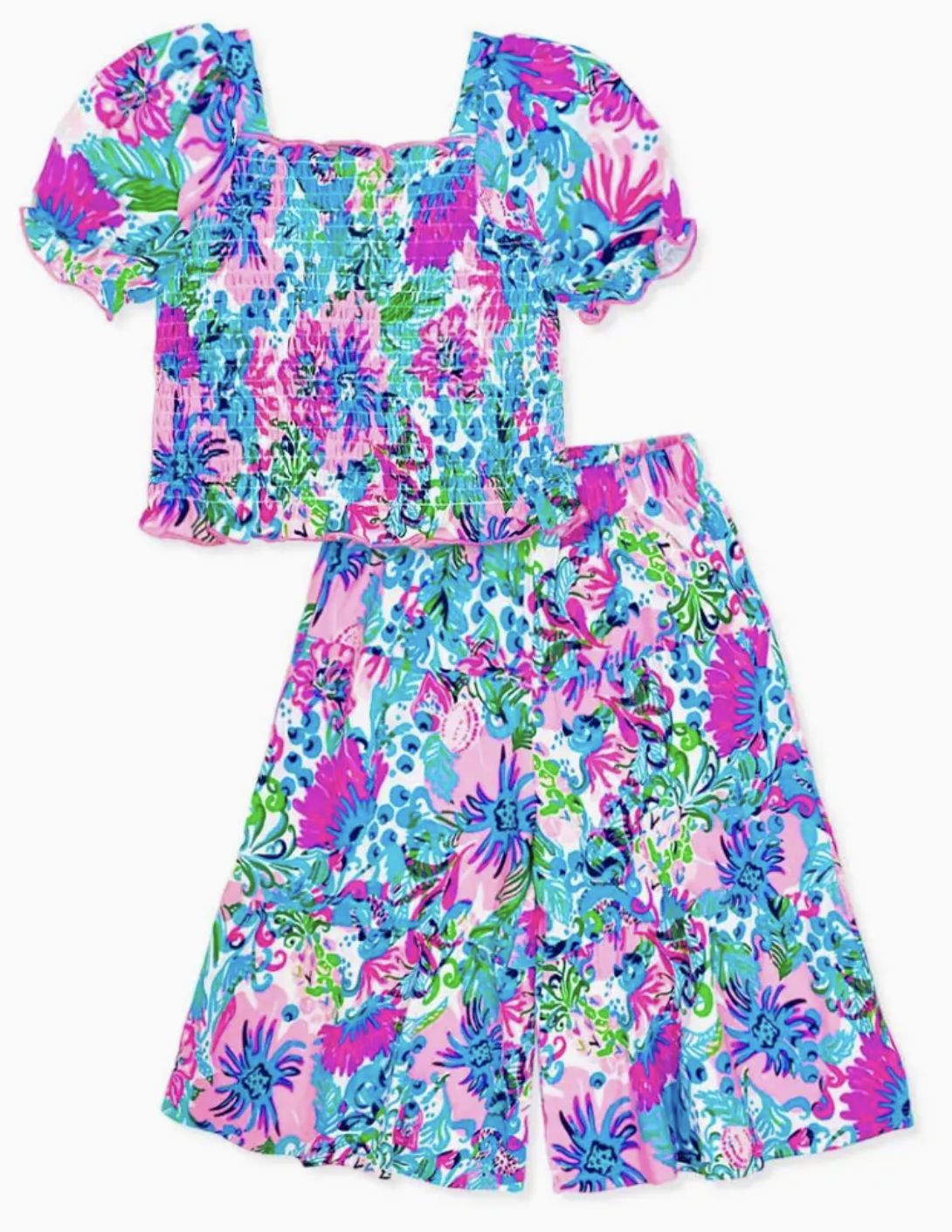 Sea Floral Top &amp; Pant Set, Size: 6/7