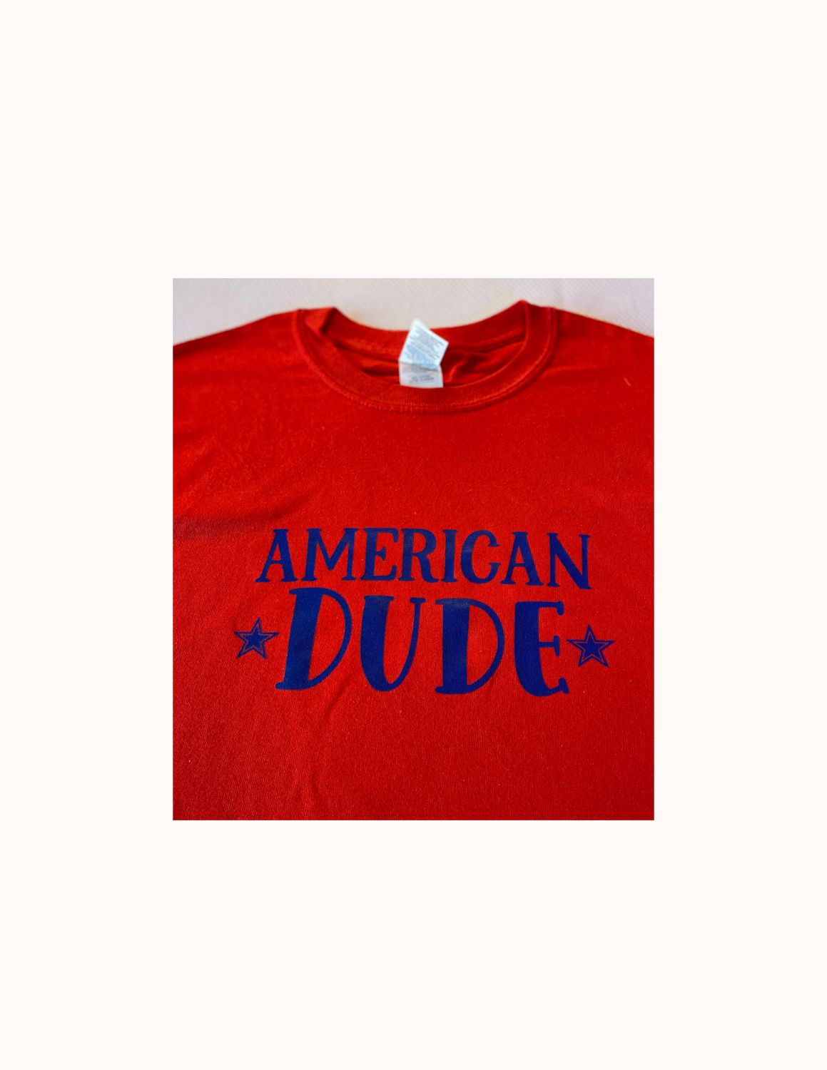 American Dude T-Shirt, Size: Small, Colour: Red