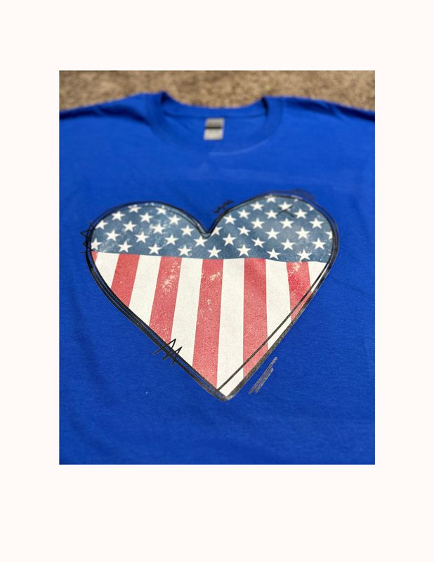 Flag Heart T-Shirt 3X