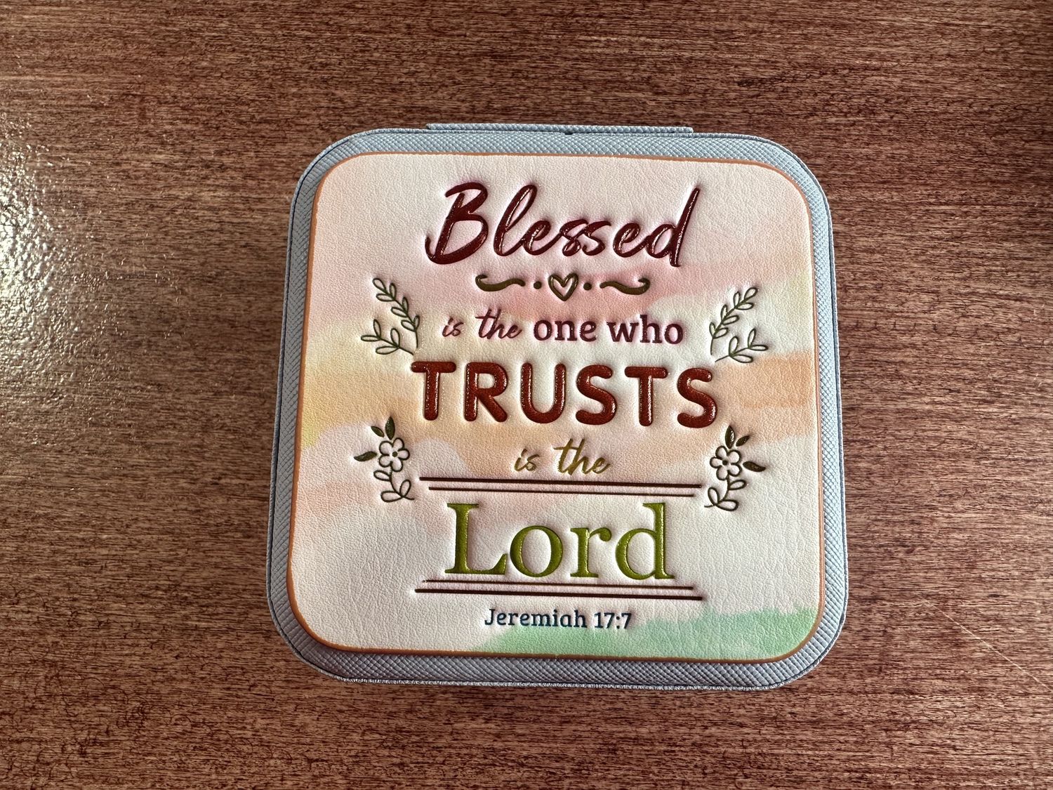 Travel Jewelry Box, Colour: Bible Verse