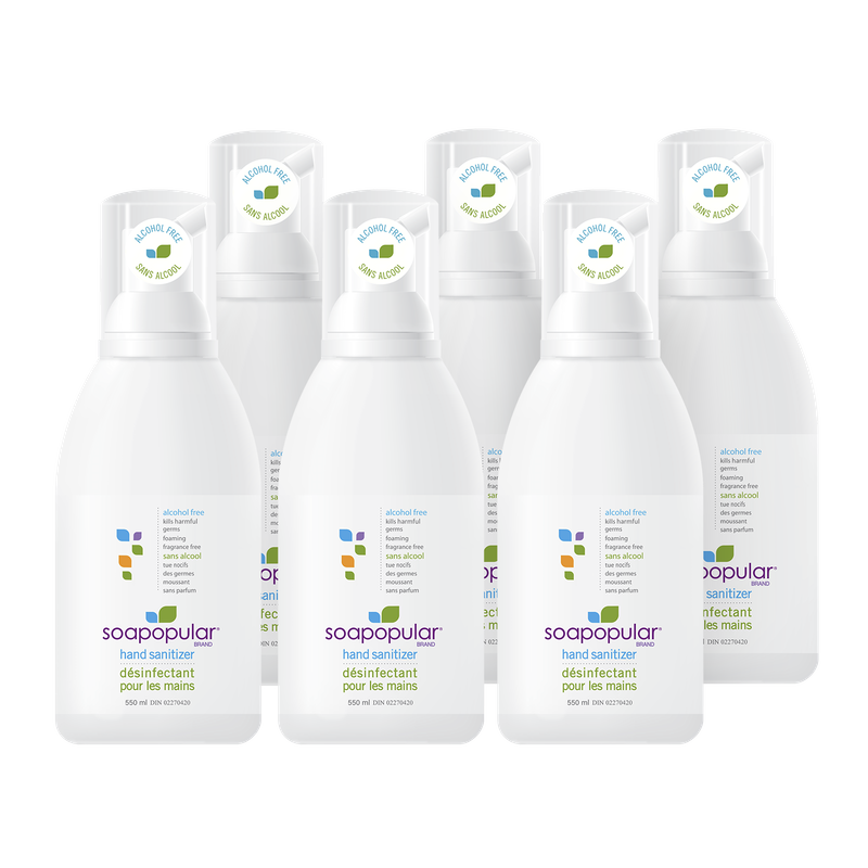 SOAPOPULAR ALCOHOL-FREE HAND SANITIZER 550ML (6/CS)