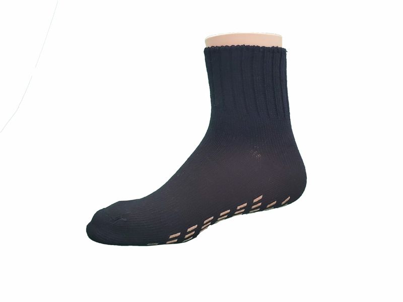 LOW RISE SURE STEP NON-SKID - BLACK LARGE (12/CS)