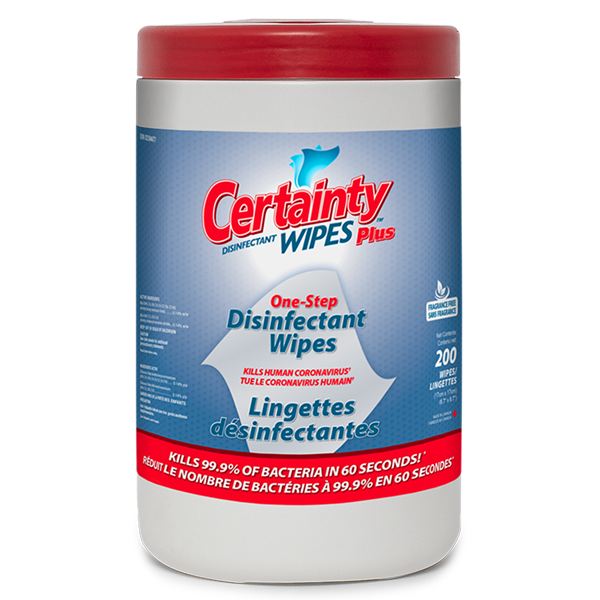 CERTAINTY™ PLUS ALCOHOL-FREE DISINFECTANT WIPES - 200 (12/CS)