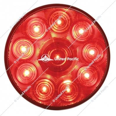 10 LED 4&quot; Stop, Turn &amp; Tail Light - Red LED/Red Lens