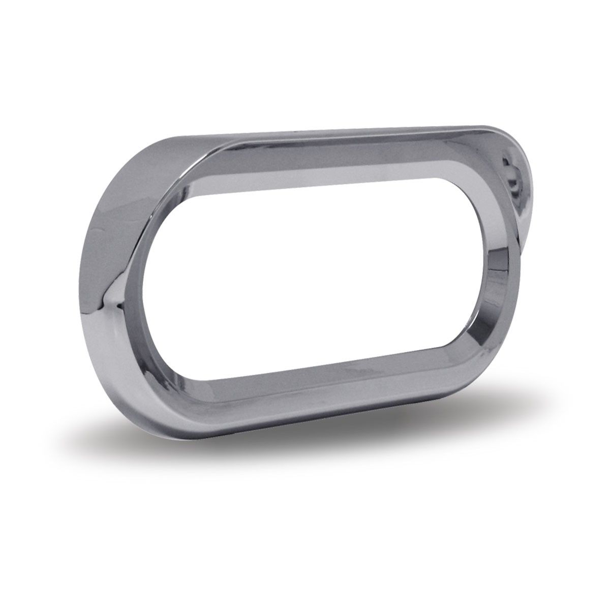 Lock On Oval Bezel with Visor – Chrome Plastic