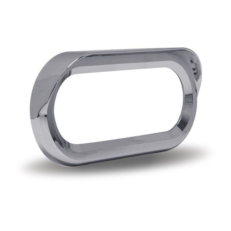 Lock On Oval Bezel with Visor – Chrome Plastic