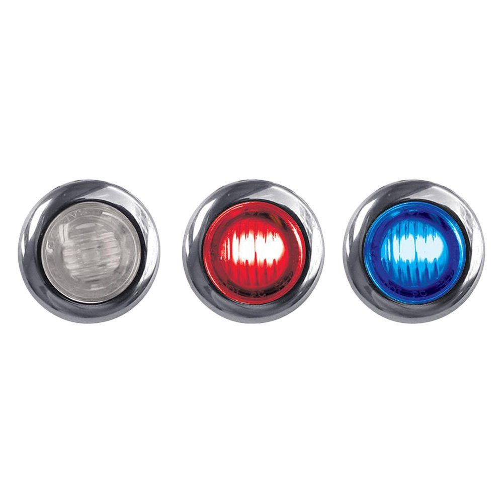 3/4″ Red Marker to Blue Auxiliary Round LED Light – 2 Diodes