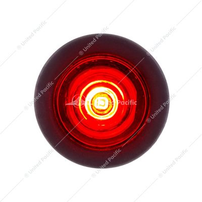 1 LED Mini 3/4&quot; Clearance Light Red LED With Red Lens With Rubber Grommet