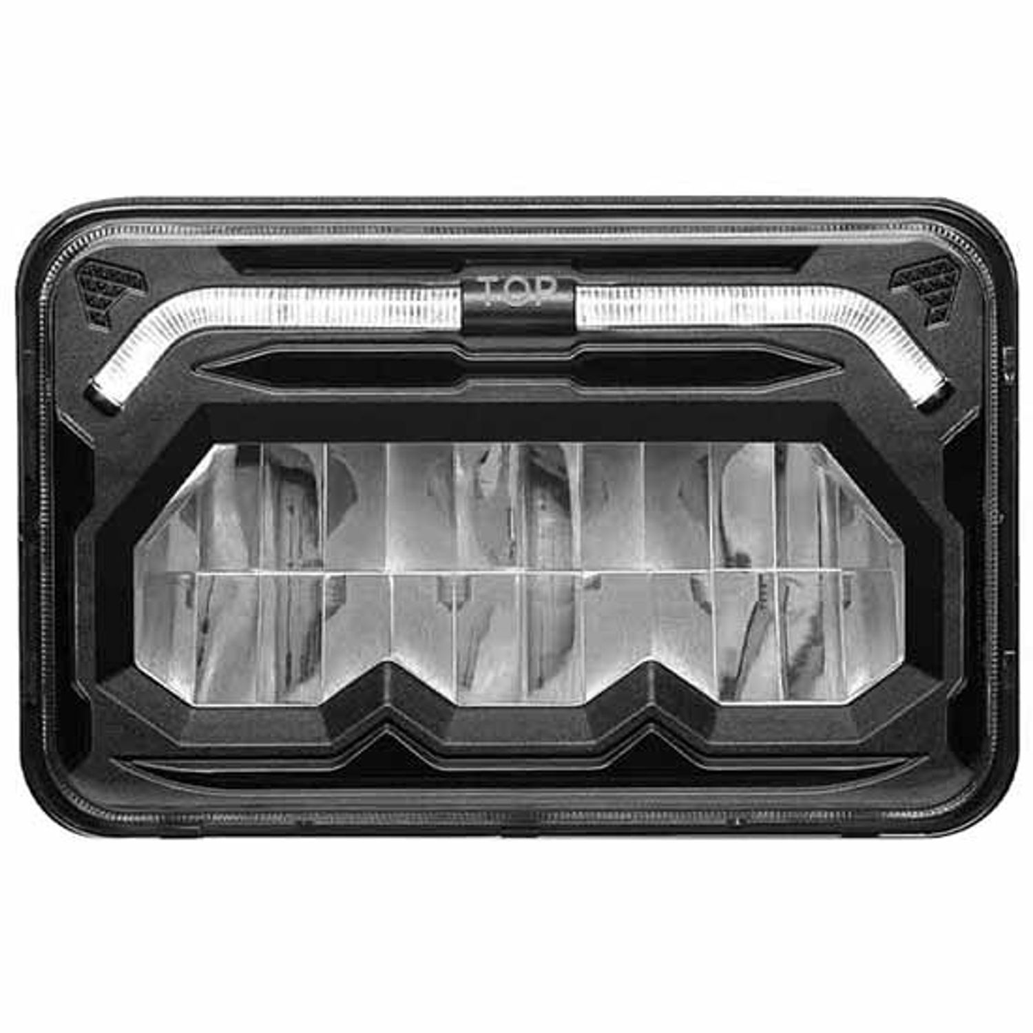 4″ x 6″ LED Reflector Headlight with White Auxiliary Accents – Low Beam | 1200 Lumens