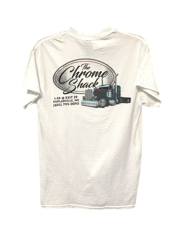 The Chrome Shack White Logo T-Shirt
