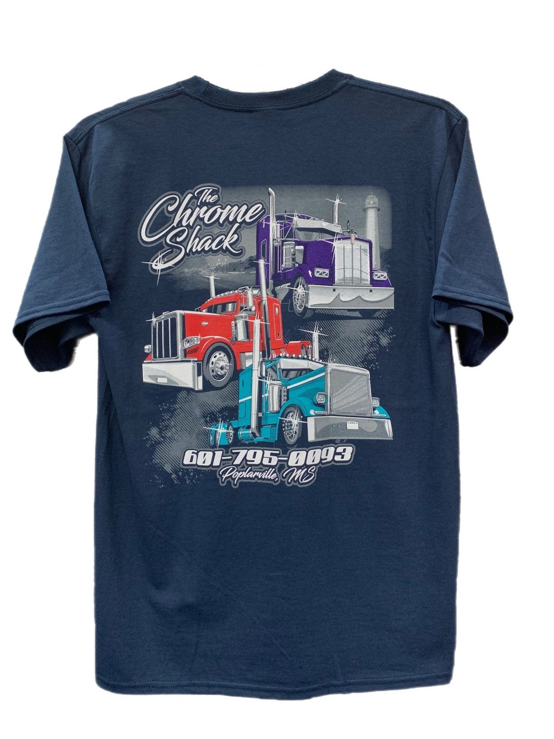 The Chrome Shack Navy Lighthouse T-Shirt