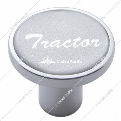 &quot;Tractor&quot; Air Valve Knob - Silver Glossy Sticker