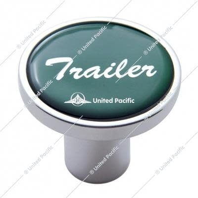 &quot;Trailer&quot; Air Valve Knob - Green Glossy Sticker