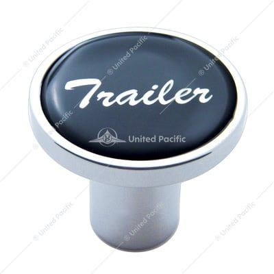 &quot;Trailer&quot; Air Valve Knob - Black Glossy Sticker
