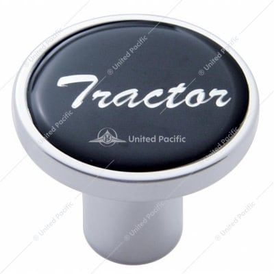 &quot;Tractor&quot; Air Valve Knob - Black Glossy Sticker