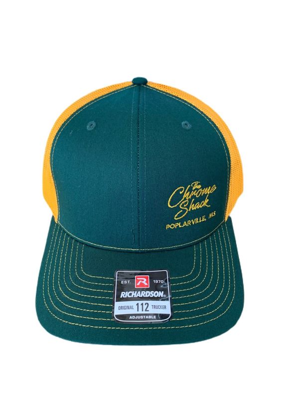 The Chrome Shack Hat - Dark Green/Gold
