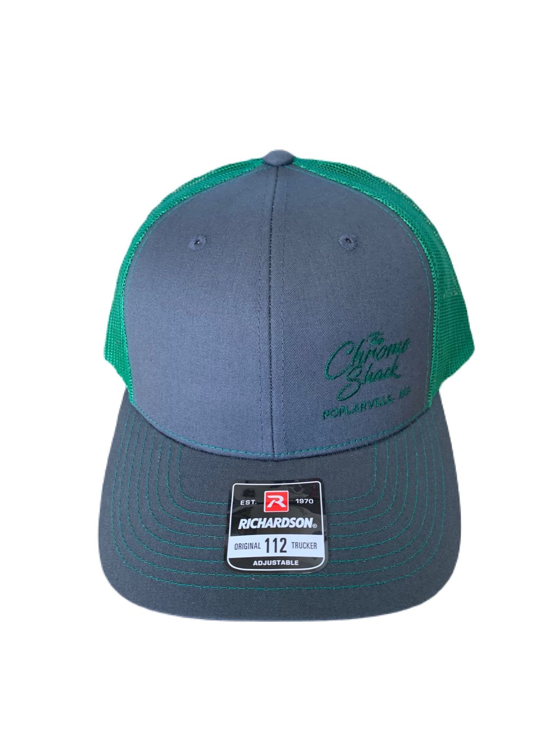 The Chrome Shack Hat - Charcoal/Kelly Green