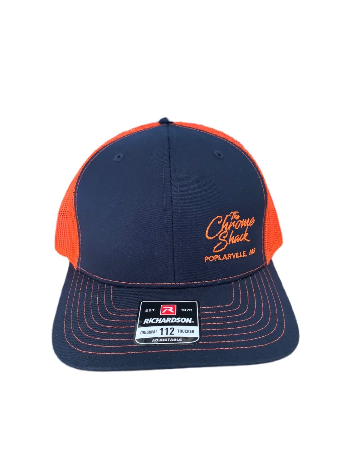 The Chrome Shack Hat - Navy/Orange