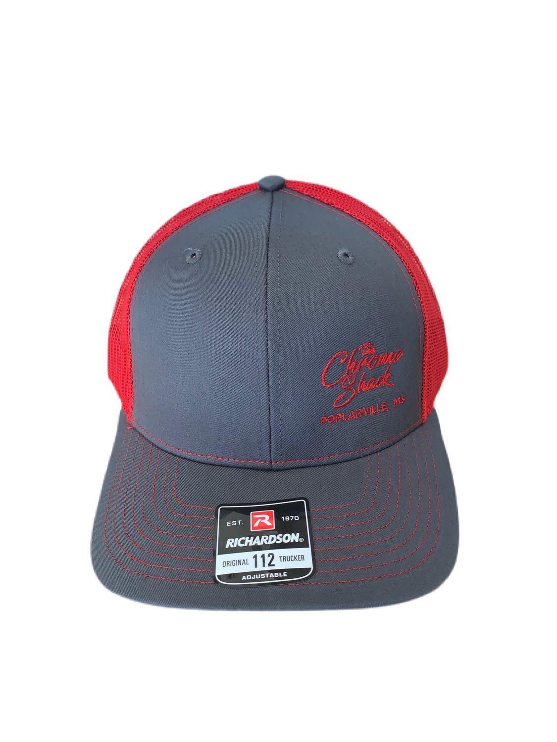 The Chrome Shack Hat - Charcoal/Red