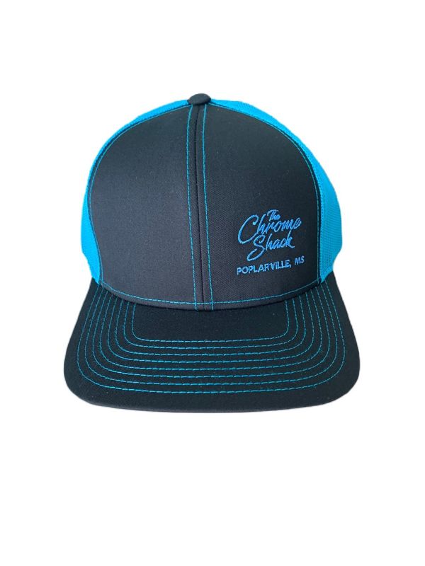 The Chrome Shack Hat - Black/Neon Blue